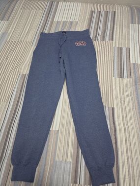 GAP Boys Heather Navy Jogger Sweatpants with Logo